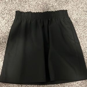 J. Crew Black Paper Bag Skirt